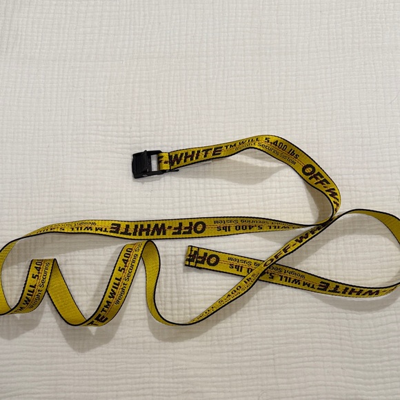 Off-White Bold Yellow Belt with Black Accents